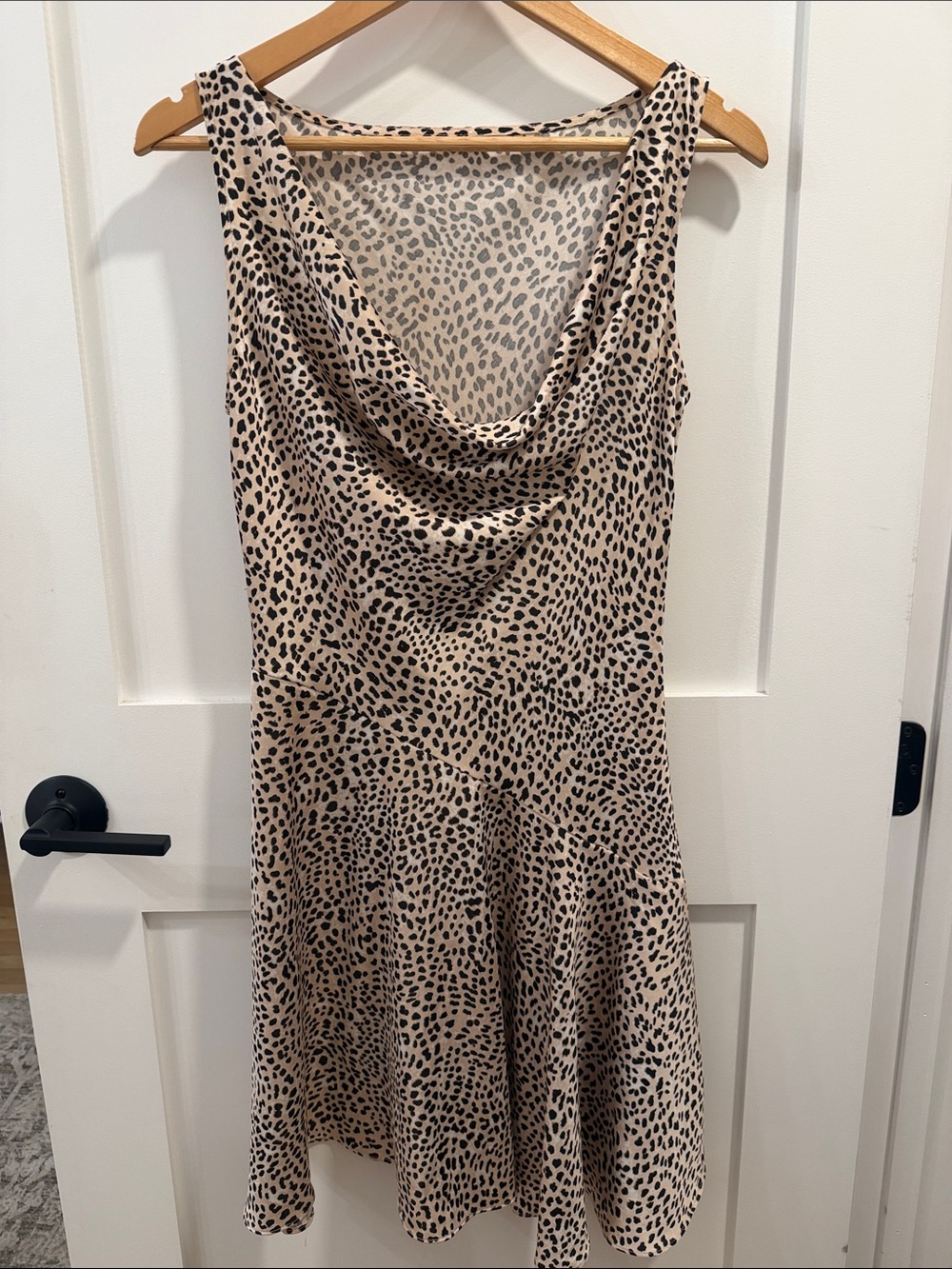 H&M Cowl Neck Leopard Dress